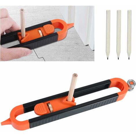 Jauge de Contour Avec Serrure, Outil de Profil Règle de Mesure Du Travail Du Bois Outils de Jauge de Duplicateur de Contour Irrégulier