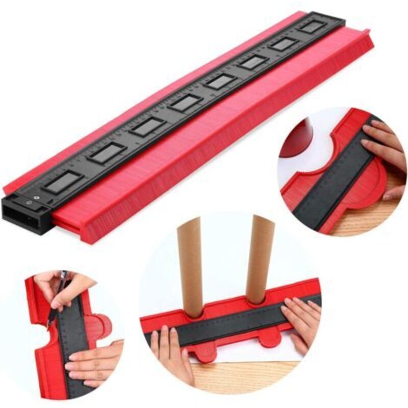 Tigrezy - Jauge de contour, Irrégulier Multifonctionnel Jauge de Profil Traceur Facile pour Outil de Marquage du Bois pour minage de Mesures Précises