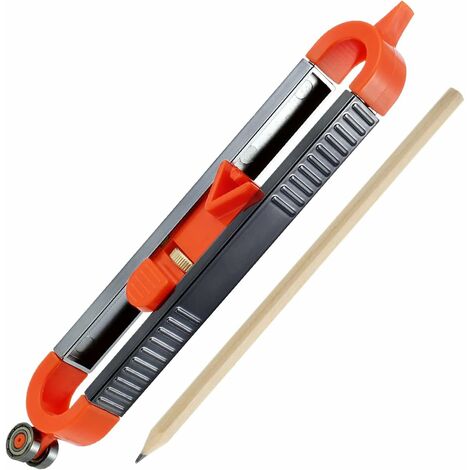 Jauge de Contour Règle avec Serrure, Règle de Traçage de Profil avec Crayon, Règle de Contour pour Copier avec Précision Formes Irrégulières, Jauge de Duplication de Contour pour Travail du Bois