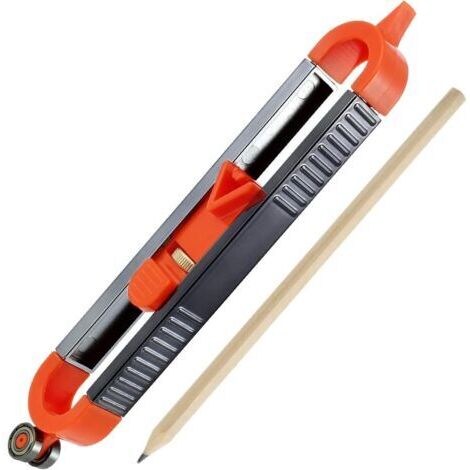 Jauge de Contour Règle avec Serrure, Règle de Traçage de Profil avec Crayon, Règle de Contour pour Copier avec Précision Formes Irrégulières, Jauge de Duplication de Contour pour Travail du Bois