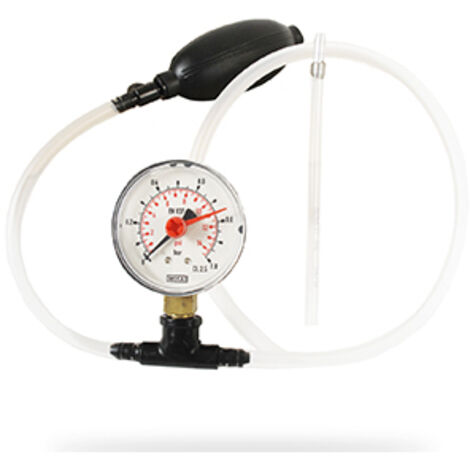 jauge de contrôle d'étanchéité avec manomètre pour carburateurs et cylindres moteurs.