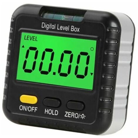 Jauge De Detect D'Angle Numerique 360 Degres Mini Inclinometre De Rapport Numerique Magnetique Angle Cube Boite De Niveau Electronique Avec Ecran Lcd Et Bulle Horizontale Pour La Construction Re