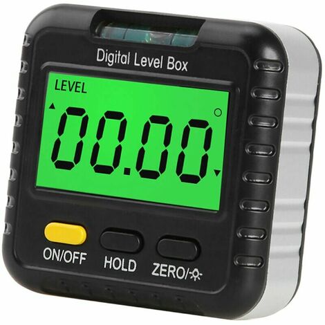 Jauge De Detecteur D'Angle Numerique 360 ​​Degres Mini Inclinometre De Rapporteur Numerique Magnetique Angle Cube Boite De Niveau Electronique Avec Ecran Lcd Et Bulle Horizontale Pour La Const