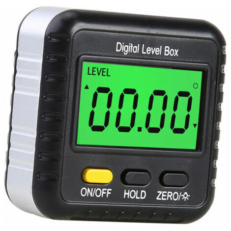 Jauge De Detecteur D'Angle Numerique 360 Degres Mini Rapporteur Numerique Inclinometre Cube D'Angle Magnetique Boite De Niveau Electronique Avec Ecran Lcd Pour La Construction Automobile Reparation