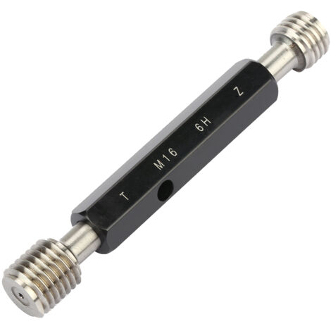 Jauge de filetage à bouchon en acier M16x2.0, outil de mesure manuel de précision