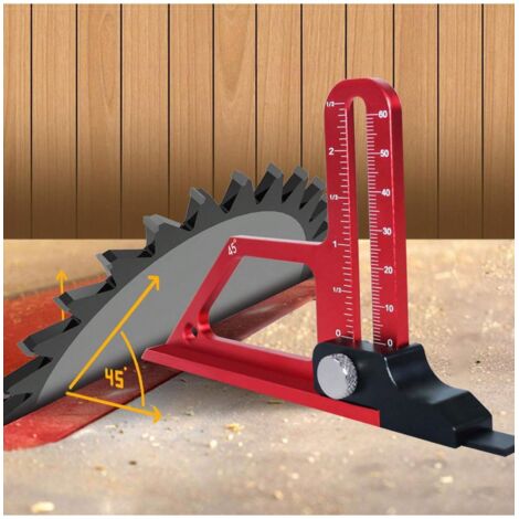 Jauge de hauteur pour le travail du bois, jauge de profondeur de précision 0-60 mm pour scies circulaires et défonceuses
