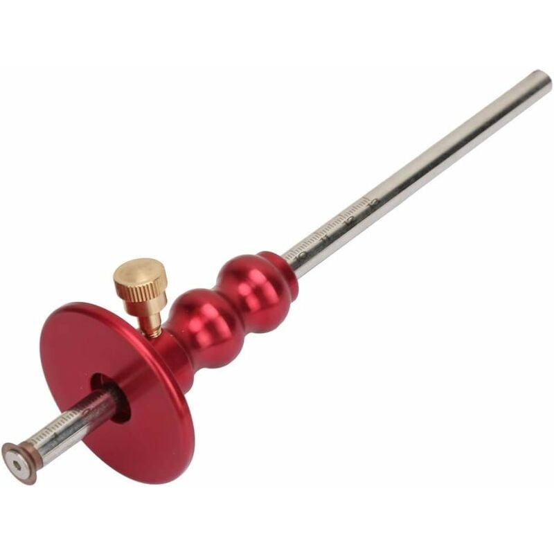 Jauge de Marquage du Bois - Outil pour Jauge de Mortaise à Scribe en Bois, Marquage de la Roue à Bois (Rouge)
