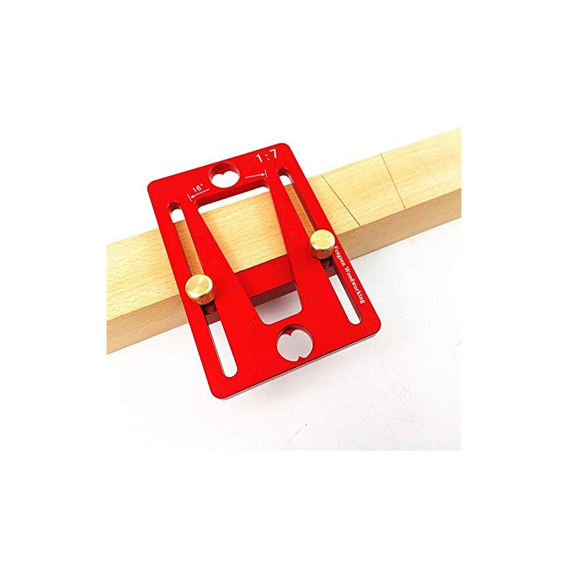 Jauge de marquage précise en alliage d'aluminium rouge/bleu à queue d'aronde, joints en bois, gabarit de tenon, outils de mesure pour le travail du