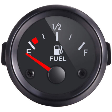 Jauge de niveau de carburant 52mm – Éclairage rétro-éclairé – Compatible capteur 240-33 ohm – Installation simple pour voiture et bateau
