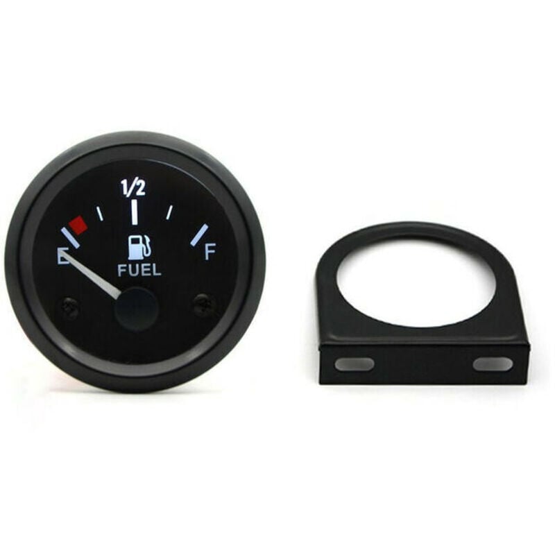 Euritecsa - Jauge de niveau de carburant de 2 '' 52 mm, compteur de réservoir de carburant de voiture pointeur 12 v avec jauges automobiles de jante
