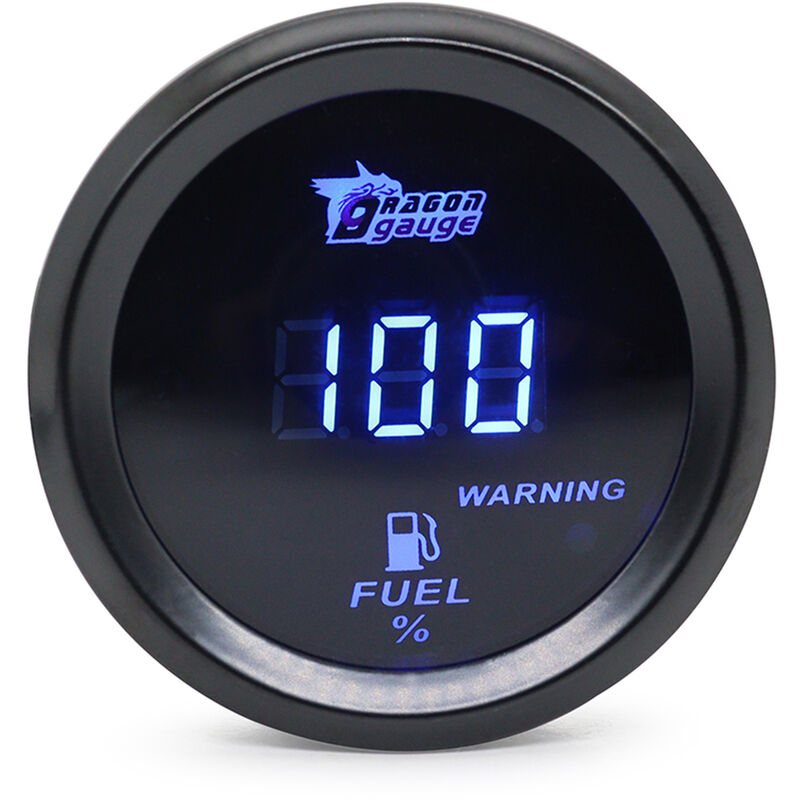 Decdeal - Jauge de niveau de carburant de voiture à affichage numérique universel 2 pouces 52MM 52MM 240-33 Ohms, Led bleue 12V