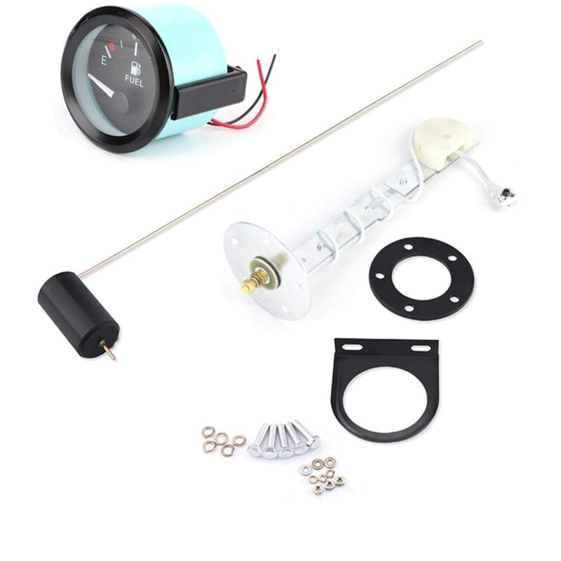 Zoternen - Jauge de niveau de carburant, jauge de niveau de carburant universelle de voiture de 52 mm, coque led noire, compteur kilométrique