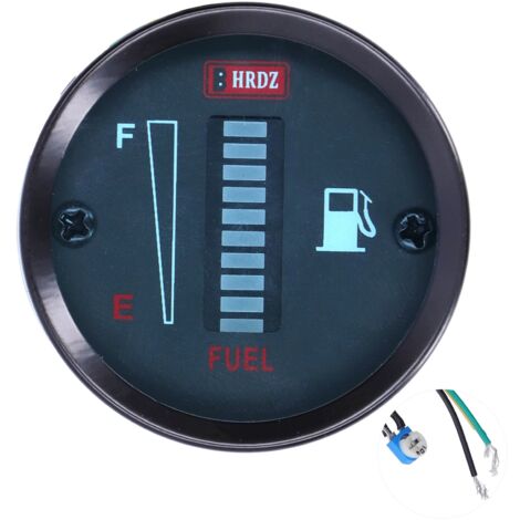 Jauge de niveau de carburant LED 52mm 12V avec résistance ajustable pour automobile et motocycle