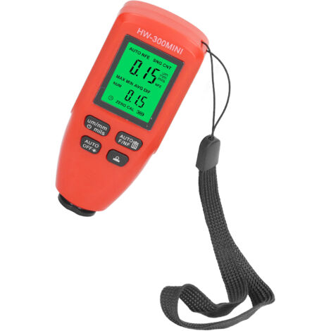 Jauge de Peinture Numérique pour Voiture 0-2000µm avec Auto-Étalonnage et Affichage Rouge