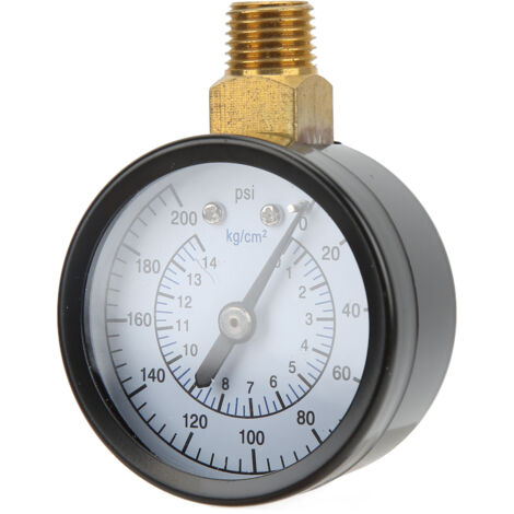 Jauge de pression hydraulique 0-200 psi, raccord 1/4 NPT, pour systèmes huile et gaz, diamètre 50 mm