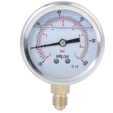 Jauge de pression radiale professionnelle TS PGGZ604 7 bar 1/4BSP Y60 pour mesure de pression