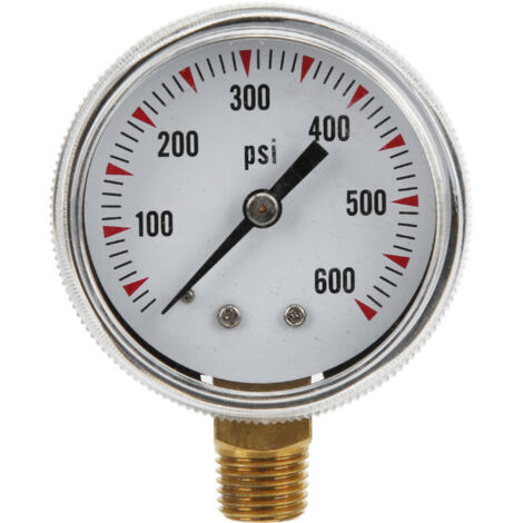 Jauge de pression radiale Y50 0-600psi avec raccord laiton 1/4 NPT pour mesure de pression