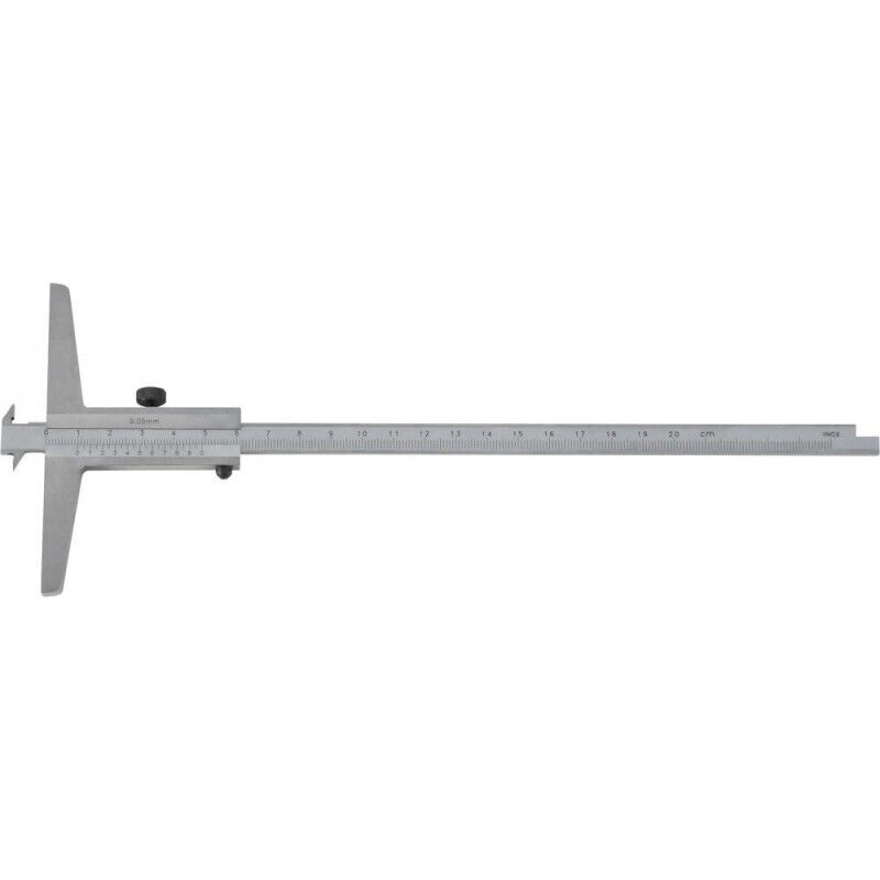 Fortis - Coulisse de jauge de profondeur à double crochet avec double surface de mesure 300mm