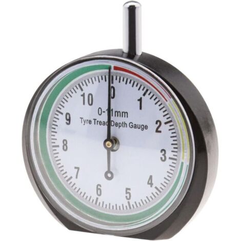 Jauge de Profondeur Bande Roulement de Pneu Type Cadran Professionnel Gamme d'outils de Mesure Portable 0-11mm pour Voitures Motos Camions Véhicules Tout-Terrain