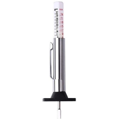 Jauge de Profondeur de Bande de roulement de Pneu,jauge profondeur pneu,Longuer 90mm,pour Voiture Vélo Van Camion Moto,appareil de contrôle métrique Digital de mesure standard en acier inoxydable,