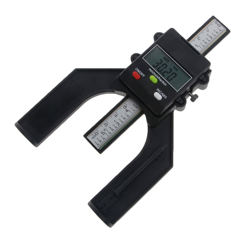 Crea - Jauge de profondeur de profil 0 - 80 mm, jauge de profondeur numérique pour le travail du bois et la construction mécanique