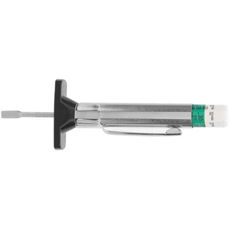 Jauge de Profondeur de Sculpture de Pneu 0-25mm, Outil de Mesure de Pneu Portable Universel Double Couleur