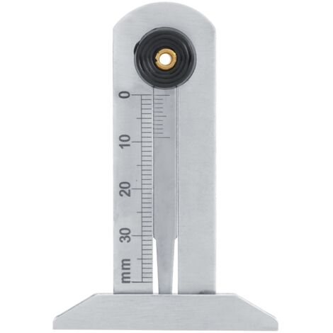 Jauge de Profondeur de Sculpture Pneu en Acier Inoxydable - Outil de Mesure Précision 0-30mm