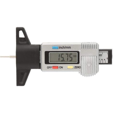Jauge de profondeur d'inspection d'échelle de pneu numérique Lcd professionnel dans 0-25.4mm outil de mesure d'inspection de bande de roulement 0.01mm