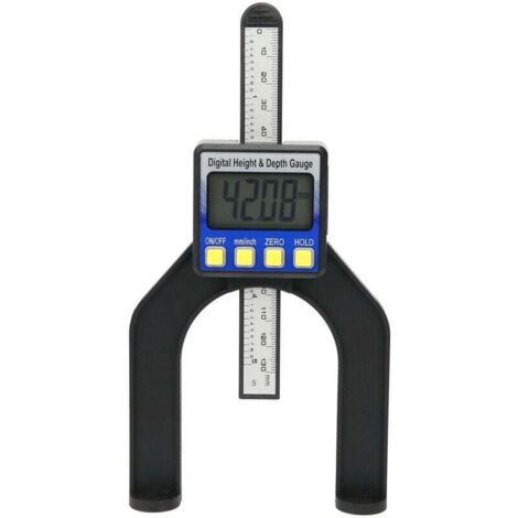 Jauge de Profondeur Électronique Affichage Numérique Règle de Mesure 0 à 80mm pour Travail du Bois