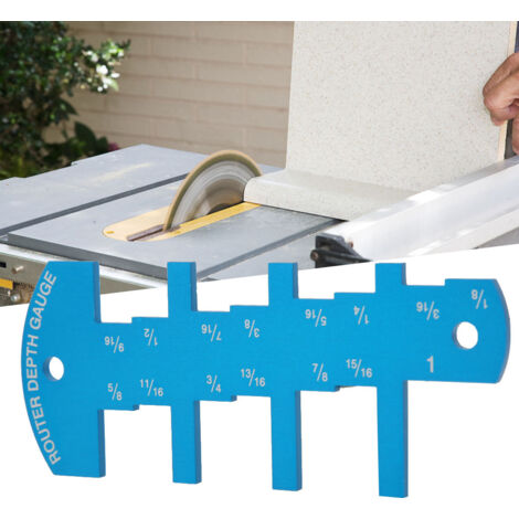 Jauge de profondeur en alliage d'aluminium pour scie sur table, outil de mesure pour menuiserie et travail du bois