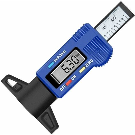 Jauge de Profondeur Numérique de Pneu Jauge Caliper LCD 0-25.4mm de Profondeur Numérique des Pneus Gauge pour Auto Moto Vans Camions (bleu)-LIAIKI