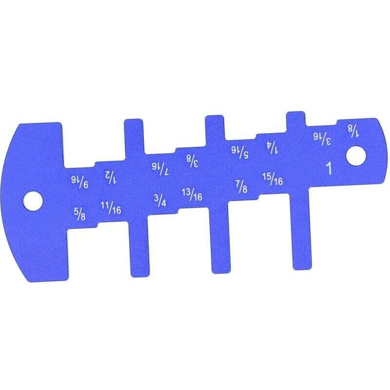 Image of Jauge de Profondeur pour Défonceuse Modèle Impérial Outil de Mesure pour Bois 1/8 à 1 Pouce Bleu