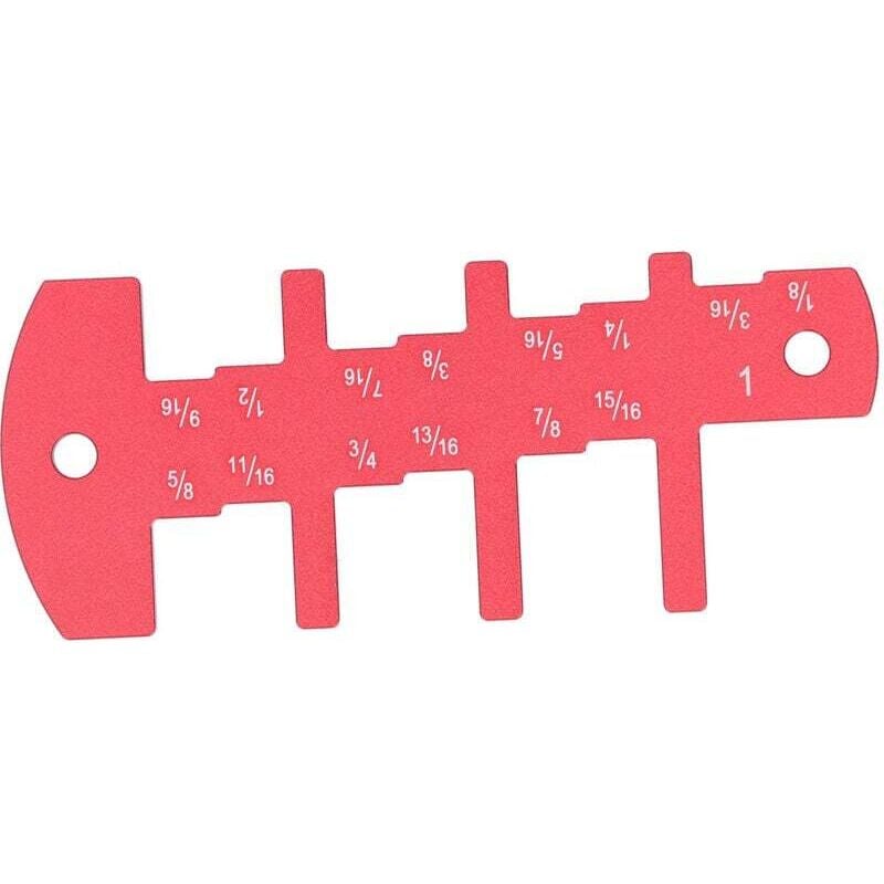 Image of Jauge de Profondeur pour Routeur Outil de Mesure Impérial 1/8 à 1 Pouce pour Travail du Bois Rouge