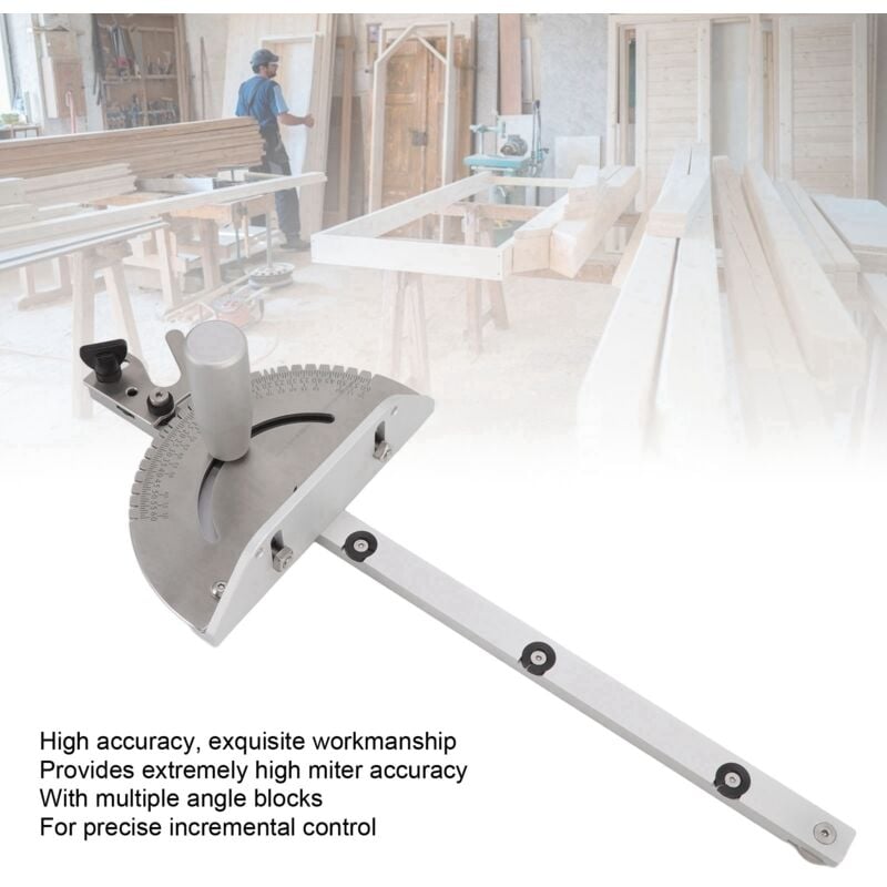 Treetalk - Jauge de scie à onglet, haute précision, jauge de scie de Table en aluminium résistant à l'usure pour le travail du bois