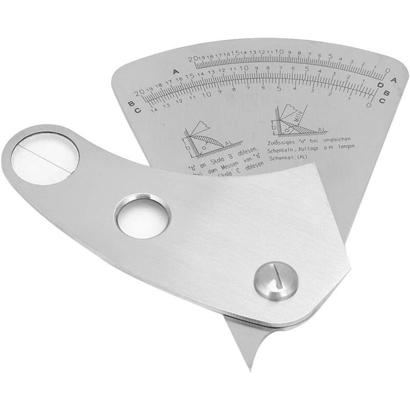 Jauge De Soudure, Soudage Gauge Jauge De Soudure en Forme D'éventail, 0-20mm/0.01mm Précision Soudure Sectorielle en Forme D'éventail La Jauge pour