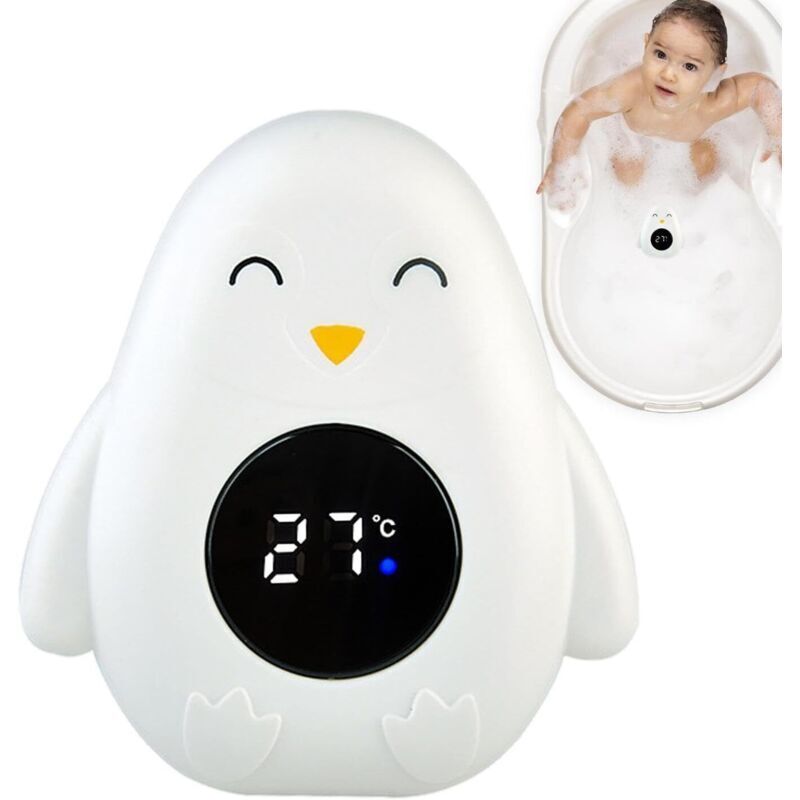 Jauge De Température De l'eau du Bain, Température du Bain, Thermomètre De Bain pour Bébé, Thermomètre De Bain LED, Jouet Flottant pour Le Bain De