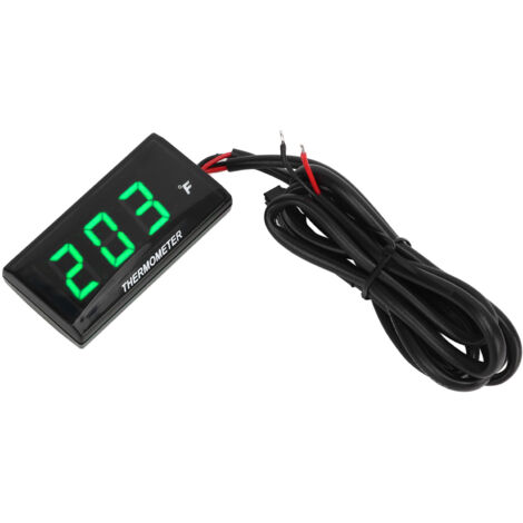 Jauge de température d'eau digitale pour moto 12V LCD ultra-mince avec adaptateur de sensor 18mm pour motocyclettes