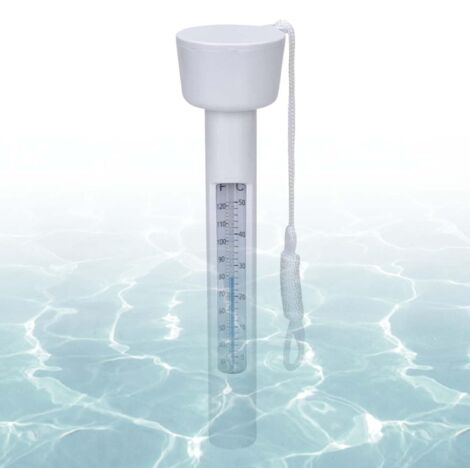 Jauge de Température pour Piscine - Sonde Flottante à Corde avec Lecture Facile pour Bassin,0-50℃ Accessoire Flottant Pour Température De L'Eau Pour Maison, Spa, Aquarium, Étang, Usage