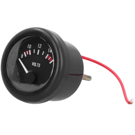 Jauge de Tension Marine 12V 52mm IP67 Étanche avec Voyant Lumineux Universel pour Bateau Camping-car