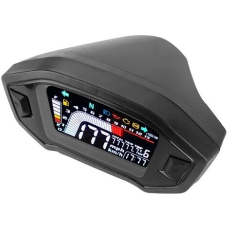 Jauge de Vitesse D'odomètre LCD de Moto pour Moto 1, 2, 4 Cylindres avec Affichage étanche