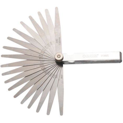 Jauge d'épaisseur 23-pcs. 0,02 - 1,00 mm