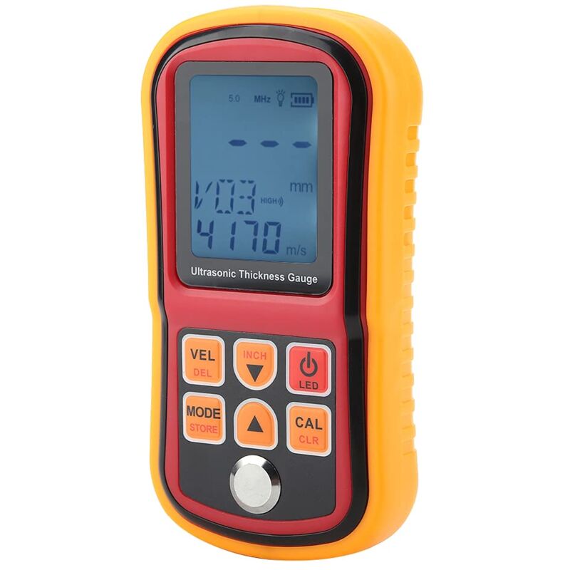 Jauge d'épaisseur à Ultrasons Numérique Moniteur GM130 Mesure De Revêtement Testeur Épaisseur Test de Largeur Acier de 1 à 300mm 12 Types de Mesures