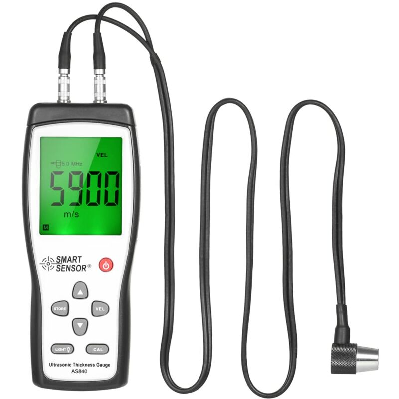 Jauge d'épaisseur à ultrasons Professionnelle Portable LCD testeur d'épaisseur numérique Gamme de mètres de Profondeur 1.2225mm Haute précision