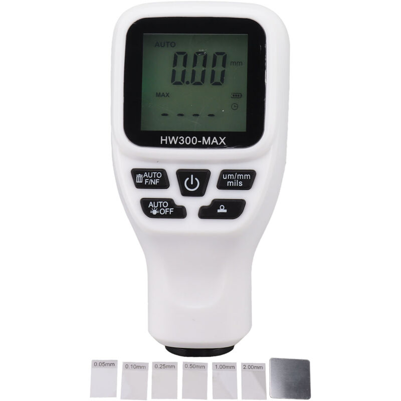 Jauge d'épaisseur de peinture 0 à 2000 UM précision mise hors tension automatique compteur d'épaisseur de revêtement de voiture portable pour les