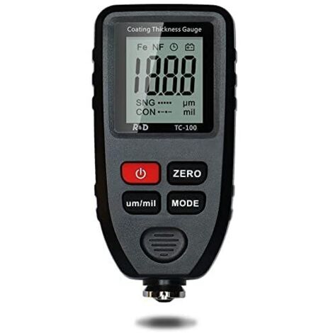 Jauge d'épaisseur de peinture pour voiture, appareil de mesure de peinture, jauge d'épaisseur de revêtement de carrosserie 0-1300 μm, écran LCD pour fer et aluminium
