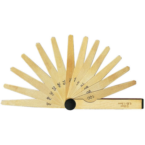 Jauge d'épaisseur de précision 20 feuilles 0,05-1,0 mm laiton