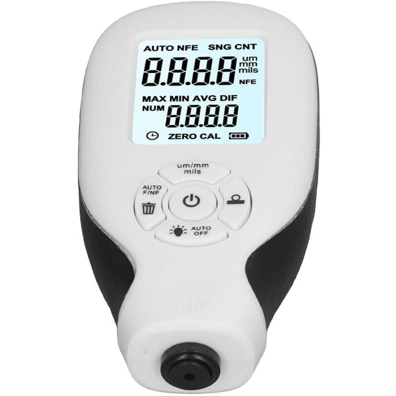 SNQ - Jauge d'épaisseur de Revêtement, Compteur de Peinture de Voiture, Sonde à Courant de Foucault 02000um, Multifonctionnelle, Calibrage Rapide du