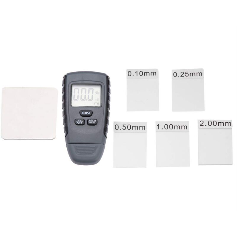 Tonchean - Jauge d'épaisseur de revêtement saec - Mini lcd numérique Peinture Testeur d'épaisseur, revêtement de Voiture Gauge Instrument de Mesure