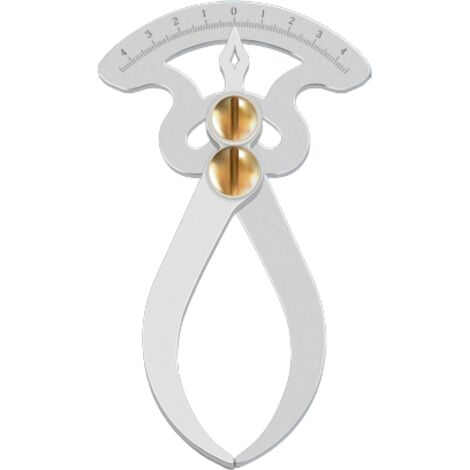 Jauge d'épaisseur en acier inoxydable épaisseur de l'écart en bois mortaise et tenon jauge diamètre intérieur règle de conversion instrument de mesure échelle métrique 1 pièces