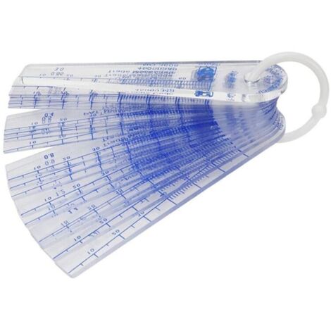 Jauge D'Épaisseur en Plastique 0,05 mm à 3 Mm, Outil de Mesure D'Écart Métrique, 21 Feuilles
